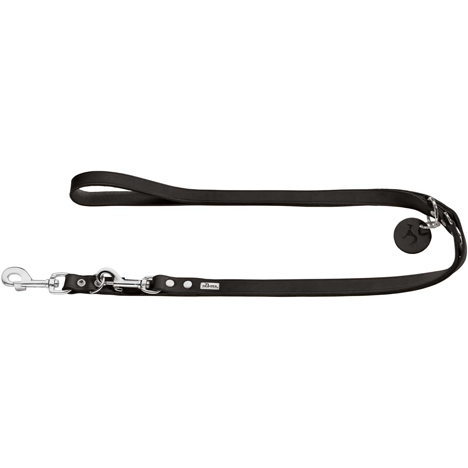 Hunter Lesa de Antrenament Reglabila din Piele Naturala 1.6 200 Cm Black, 1.6/200 Cm
