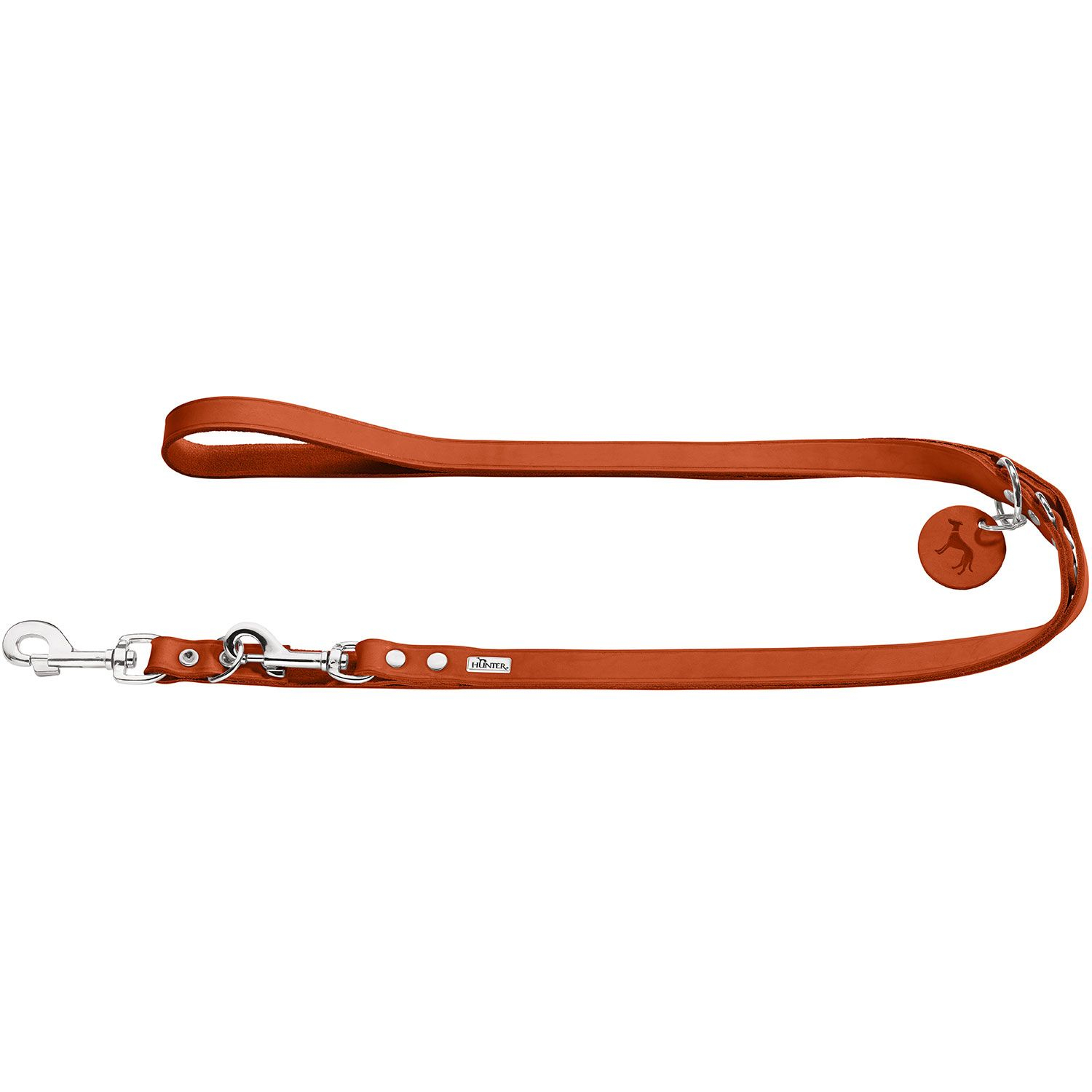 Hunter Lesa de Antrenament Aalborg din Piele Naturala 1.3 200 Cm Orange, 1.3/200 Cm