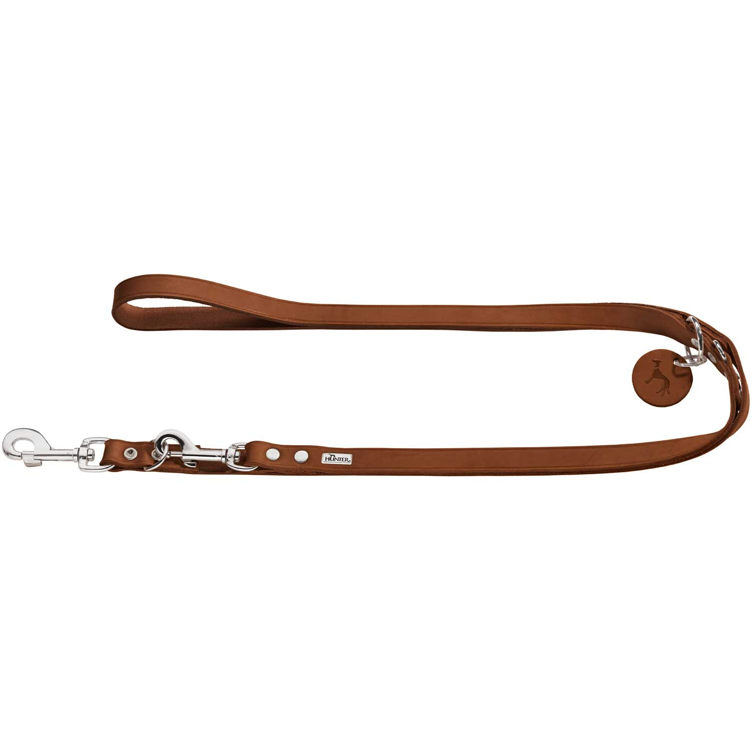 Hunter Lesa de Antrenament Reglabila din Piele Naturala 1.6 200 Cm Cognac, 1.6/200 Cm