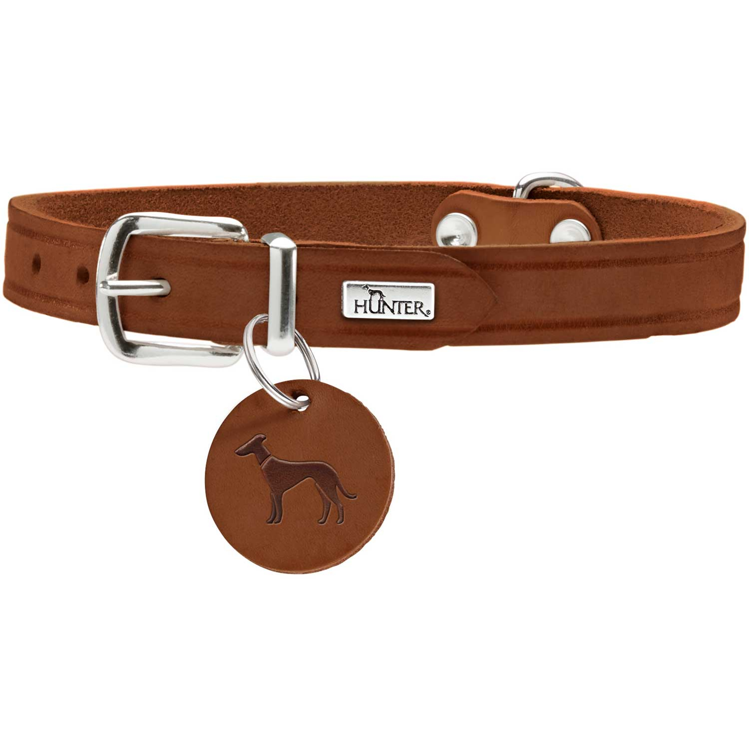 Hunter Zgarda Aalborg din Piele Naturala S 42 Cm Cognac, S 42 Cm