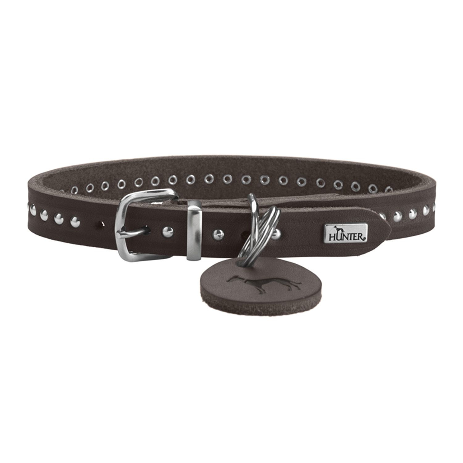 Hunter Zgarda Aalborg Style din Piele Naturala XS-S 37 Cm Dark Brown, XS-S 37 Cm