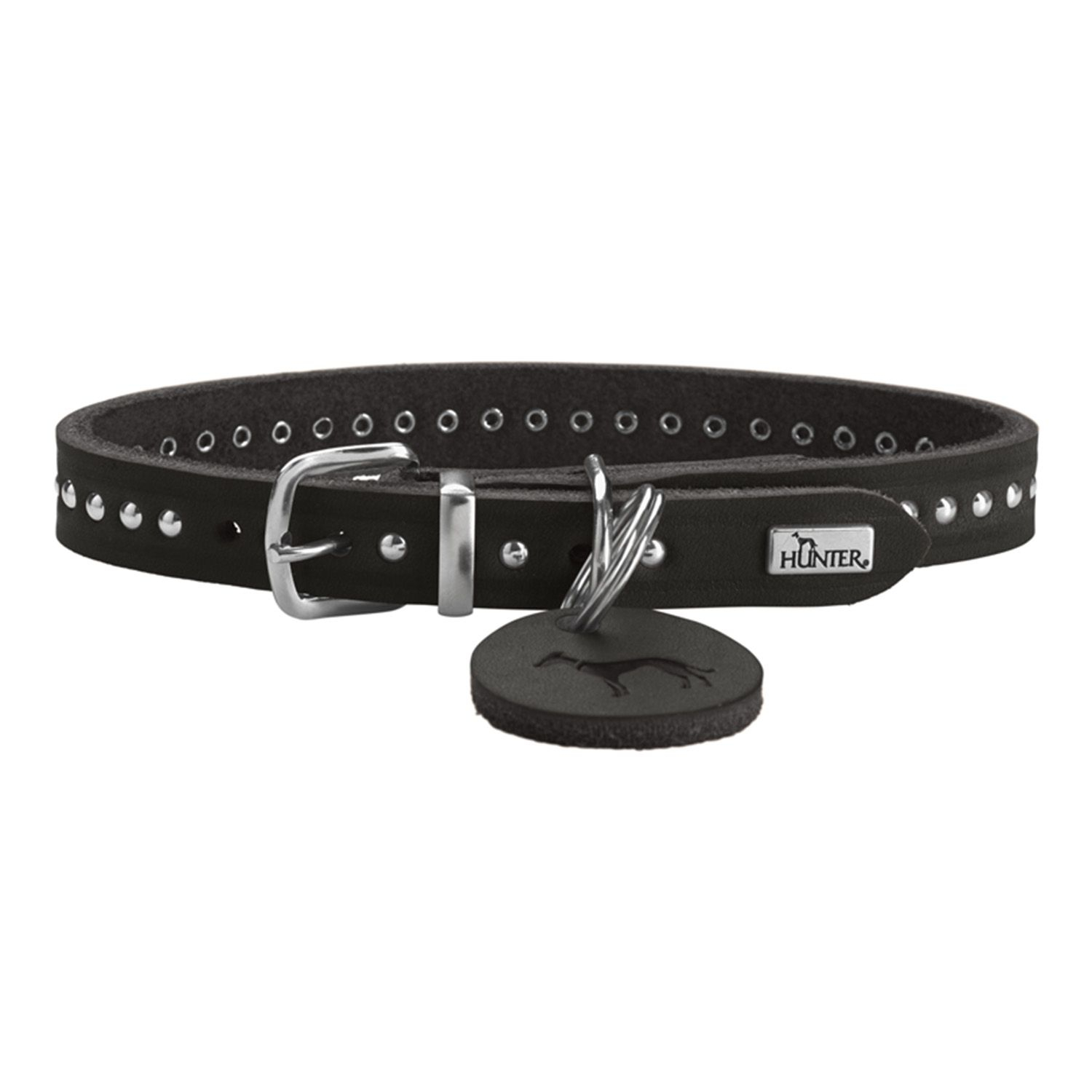 Hunter Zgarda Aalborg Style din Piele Naturala XXS-XS 27 Cm Black, XXS-XS 27 Cm
