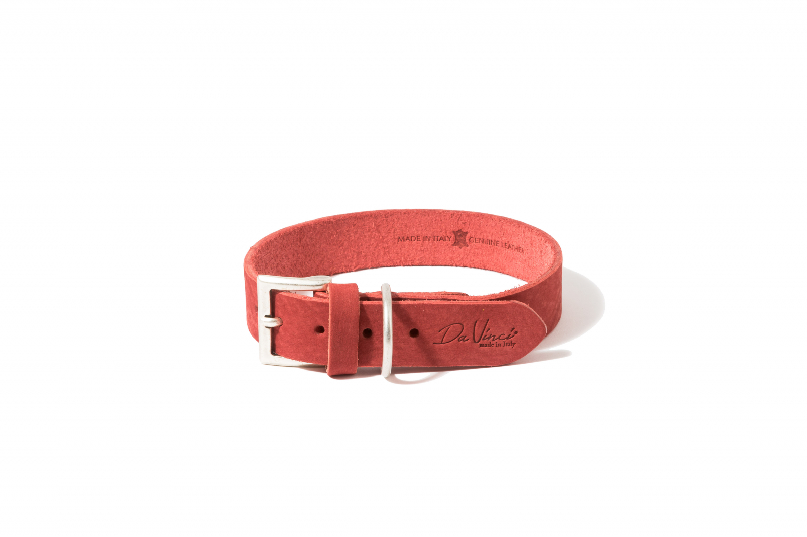 Leopet Zgarda din Piele Calipso 45x2 Cm Rosu, 45x2 Cm