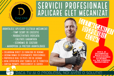 Servicii Suplimentare Zugraveli - Aplicare GLET MECANIZAT