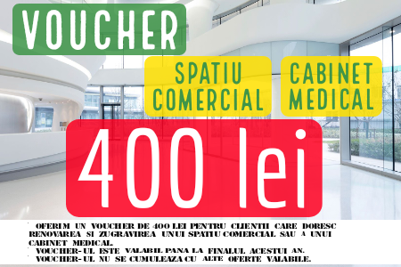 Servicii de consultanta renovari interioare si zugraveli - VOUCHER REDUCERE RENOVARI - SPATIU COMERCIAL, CABINETE MEDICALE