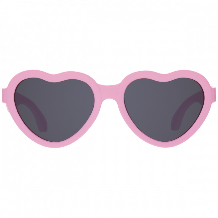 Babiators, Ochelari de soare pentru copii ultraflexibili, Classic Hearts: Bubblegum | Lentile fumurii [2]