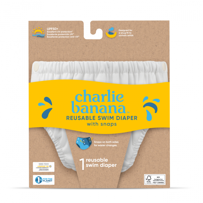 Charlie Banana, scute chilotel refolosibil pentru înot, White, L [2]