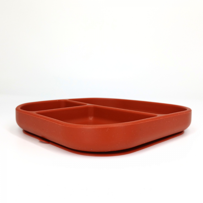 Farfurie patrata din silicon compartimentata, Coccorito, Red [3]