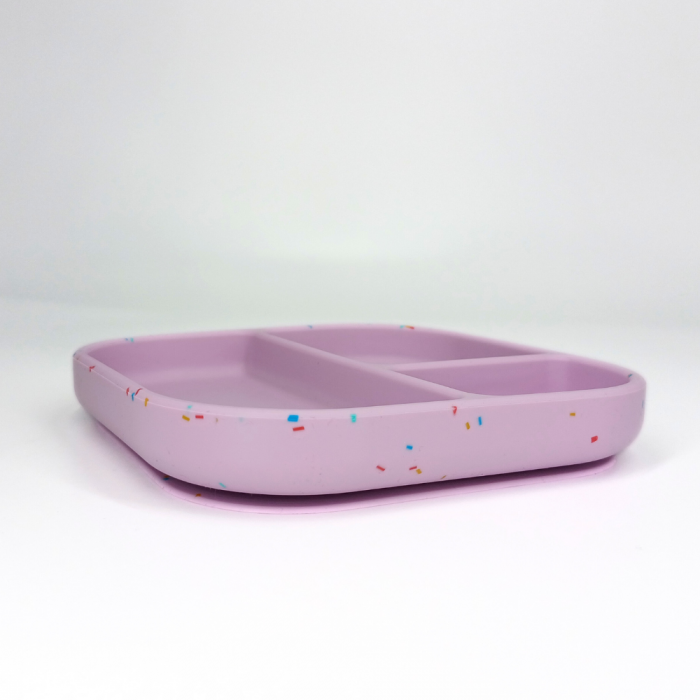 Farfurie patrata din silicon compartimentata, Coccorito, Lila [3]