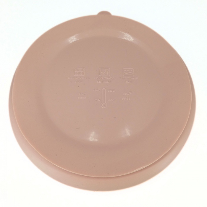 Farfurie rotunda din silicon compartimentata, Coccorito, Soft Pink [2]