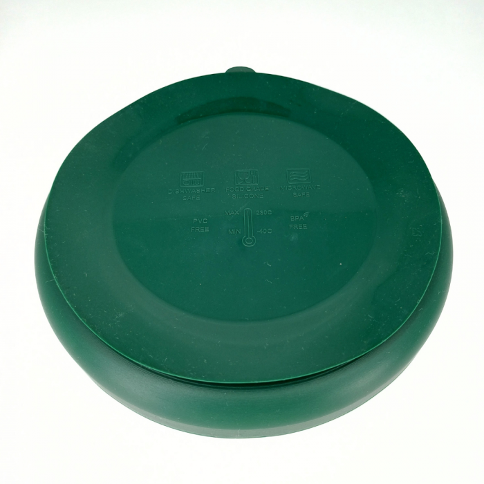 Farfurie rotunda din silicon compartimentata, Coccorito, Dark Green [2]