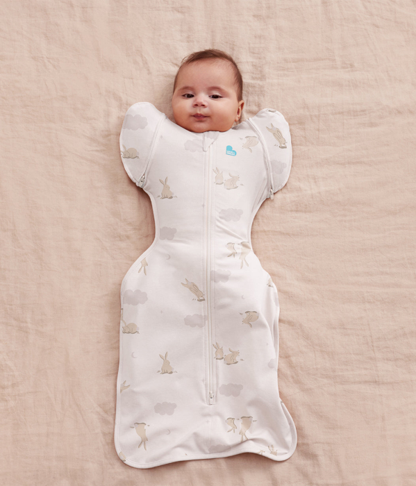 Love to Dream sac de dormit de tranzitie pentru infasat si rostogolit Swaddle Up, 1 TOG, Bunnies, L [3]