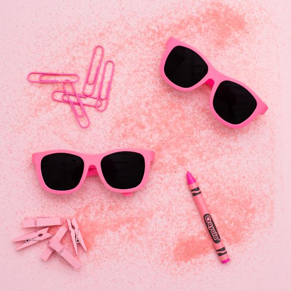 Ochelari de soare copii, ultraflexibili,  Babiators, Think Pink, lentile fumurii, 3-5 ani [4]