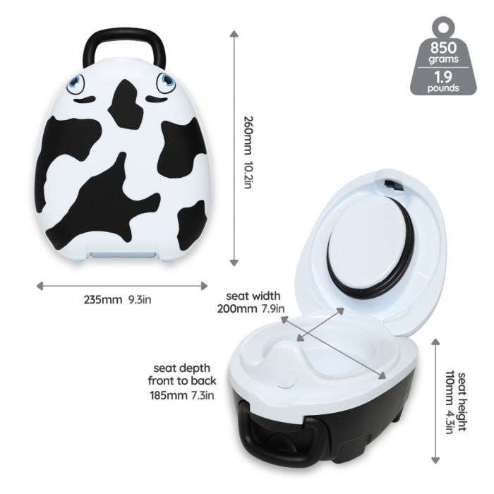 Olita portabila cu capac si maner My Carry Potty, Vacuta [5]