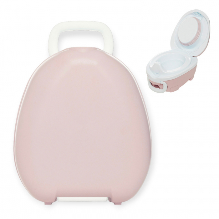 Olita portabila cu capac si maner My Carry Potty, Roz pal [2]
