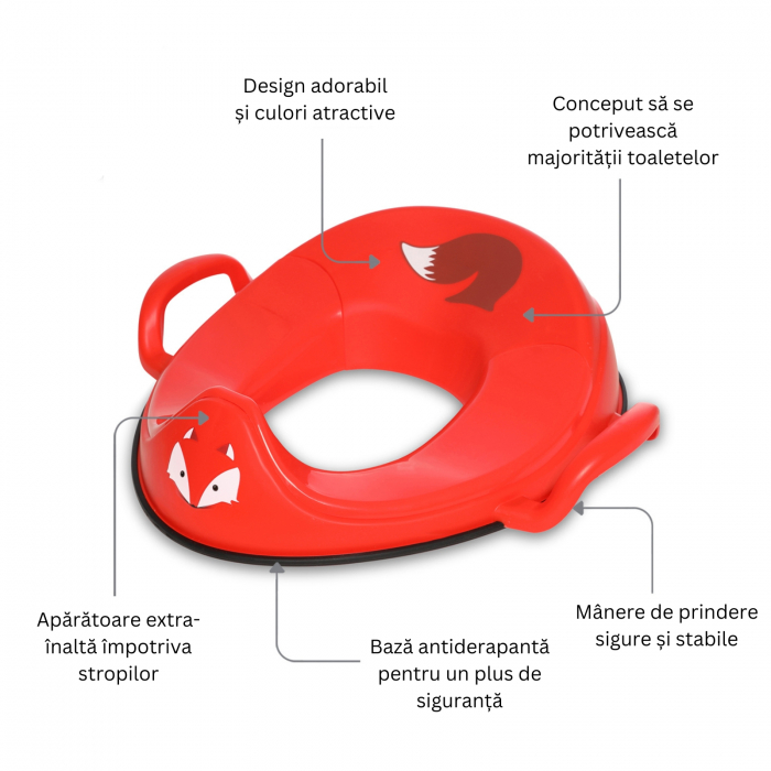 Reductor cu manere pentru toaleta, My Trainer Seat, Vulpe [3]