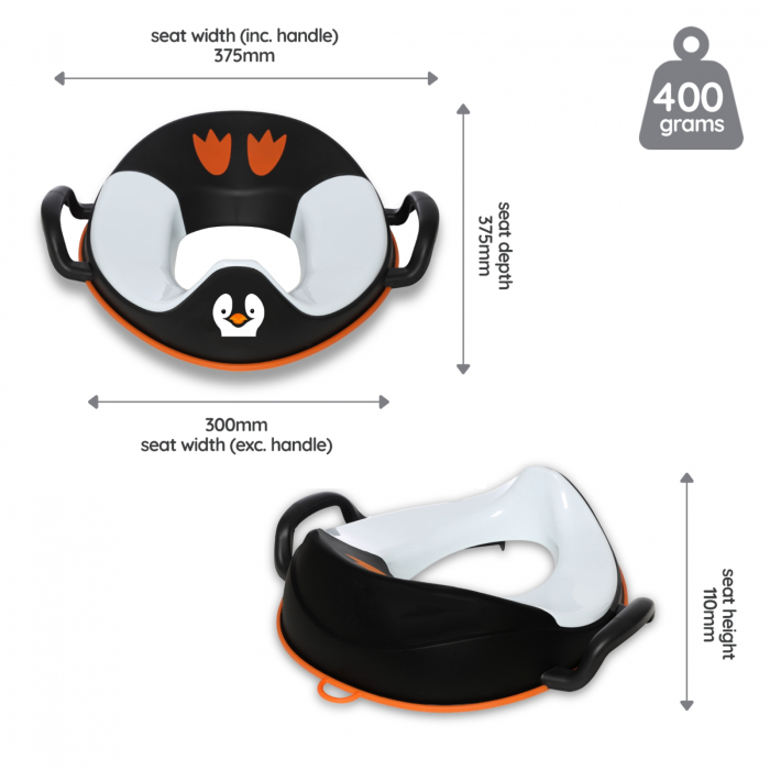 Reductor cu manere pentru toaleta, My Trainer Seat, Pinguin [5]