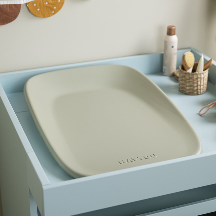 Saltea impermeabila pentru schimbat scutece Nattou, Green, 70 x 50 cm [2]
