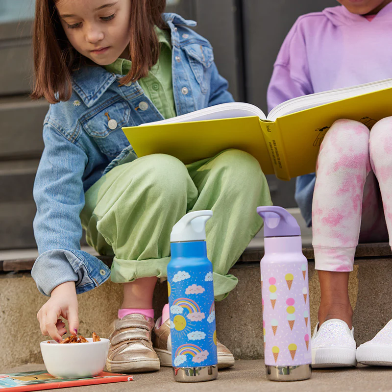 Termos din otel pentru copii, Klean Kanteen Insulated Kid Classic Narrow 355ml , cu capac sport flip, [6]