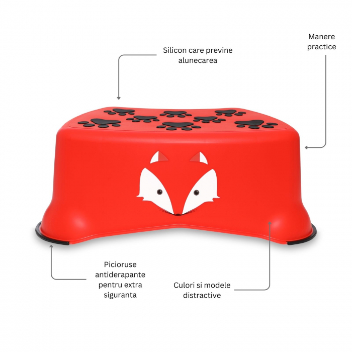 Treapta inaltatoare pentru copii, My Step Stool, Vulpe [5]