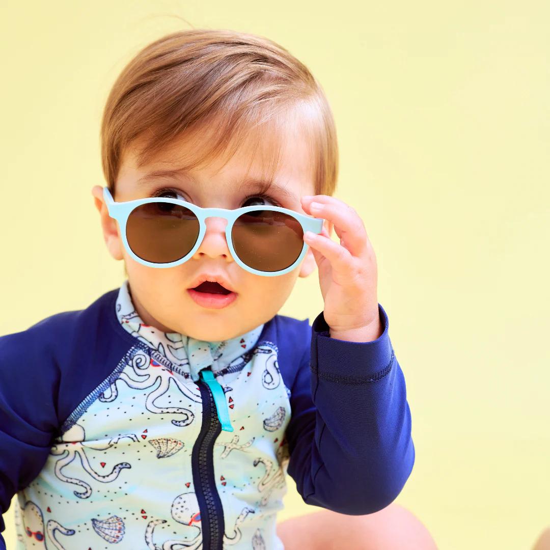 Babiators, Ochelari de soare pentru copii ultraflexibili,  Originals Keyhole:Baby Blue | Amber lens [2]