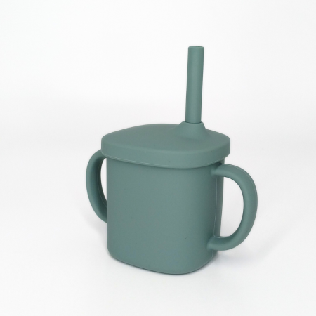 Cana cu pai si capac din silicon, Coccorito, Mint [1]