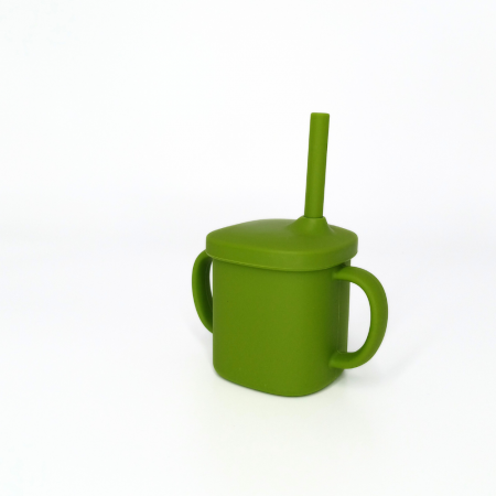 Cana cu pai si capac din silicon, Coccorito, Green [1]