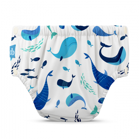 CHARLIE BANANA - Charlie Banana, scute chilotel refolosibil pentru înot, Whale, S