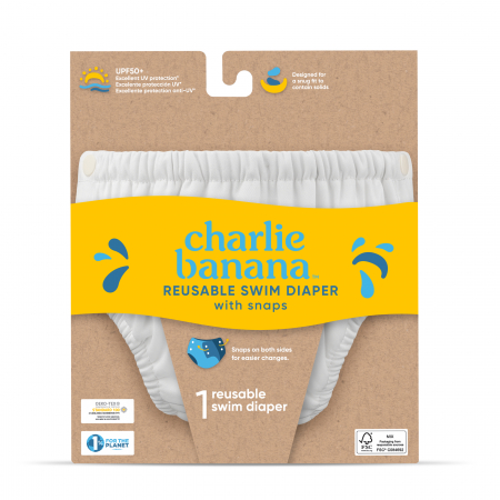 Charlie Banana, scute chilotel refolosibil pentru înot, White, L [1]