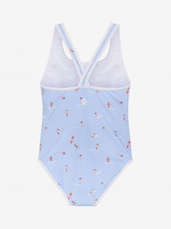 Costum de baie cu fundita, Color Kids, Marimea 110, Cerulean [1]