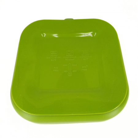 Farfurie patrata din silicon compartimentata, Coccorito, Green [1]