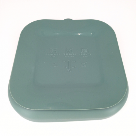 Farfurie patrata din silicon compartimentata, Coccorito, Mint [1]
