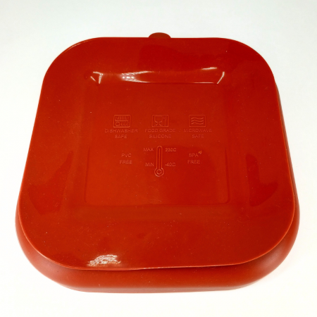 Farfurie patrata din silicon compartimentata, Coccorito, Red [1]