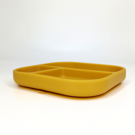 Farfurie patrata din silicon compartimentata, Coccorito, Yellow [2]