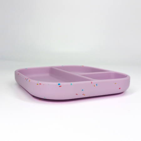 Farfurie patrata din silicon compartimentata, Coccorito, Lila [2]