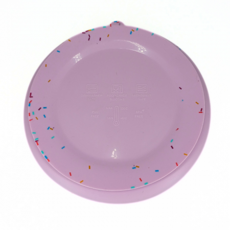Farfurie rotunda din silicon compartimentata, Coccorito, Lila [1]