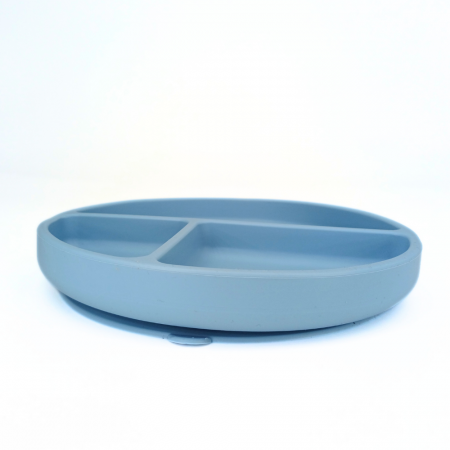 Farfurie rotunda din silicon compartimentata, Coccorito, Blue [2]