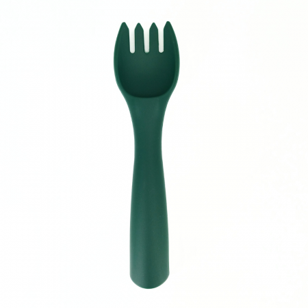 Vesela din silicon - Furculita din silicon, Coccorito, Dark Green