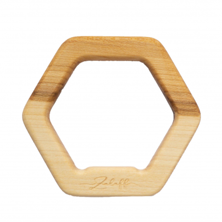 Jucarie dentitie din lemn de tei - Zuluff Hexagon [0]