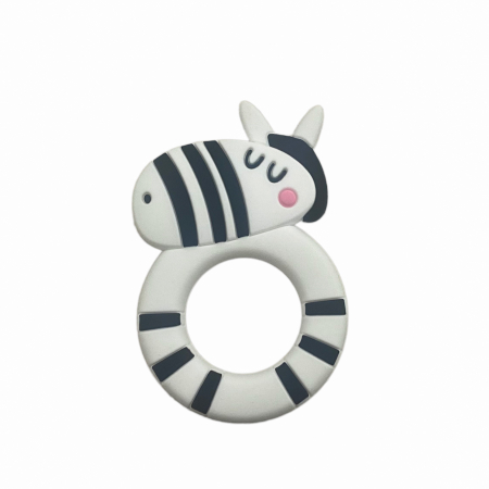 Jucării și Jocuri pentru copii - Jucarie pentru dentitie din silicon, Coccorito, Zebra