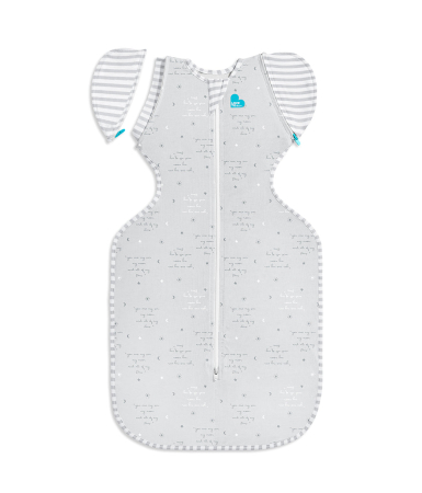 LOVE TO DREAM - Love to Dream sac de dormit de tranzitie pentru infasat si rostogolit Swaddle Up, White, 0.2 TOG, M
