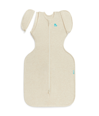 LOVE TO DREAM - Love to Dream sac de dormit de tranzitie pentru infasat si rostogolit Swaddle Up, 1.5 TOG, OatMeal, M