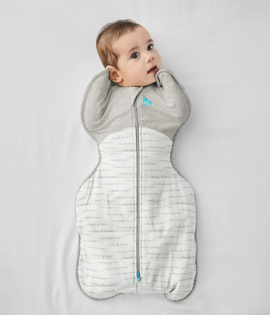 Love to Dream sac de dormit pentru infasat Swaddle Up, alb - gri, M, 6-8.5kg, 2.5 TOG [1]