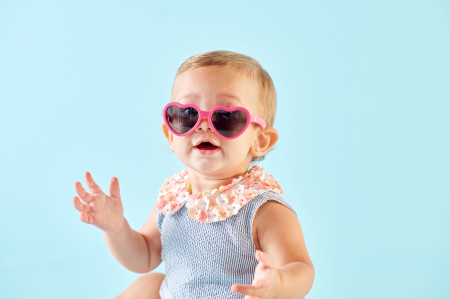 Ochelari de soare copii, ultraflexibili,  Babiators, Paparazzi Pink, lentile fumurii, 0-2 ani [3]