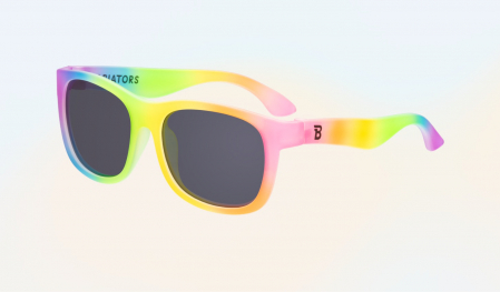 Accesorii, Ochelari, Ceasuri, ETUI, Portofel, Gentute - Ochelari de soare copii, ultraflexibili,  Babiators, Curcubeu, lentile fumurii, 0-2 ani