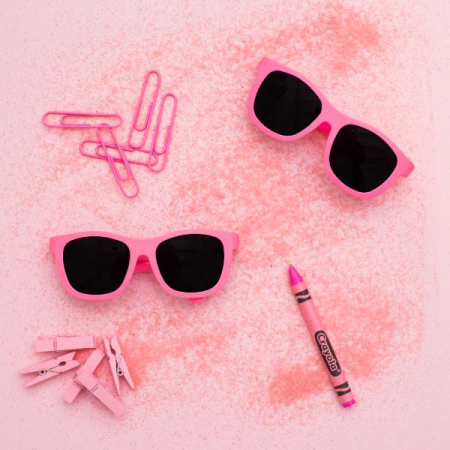 Ochelari de soare copii, ultraflexibili,  Babiators, Think Pink, lentile fumurii, 3-5 ani [3]