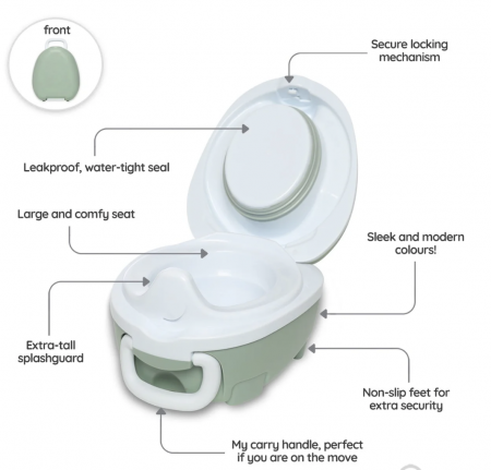 Olita portabila cu capac si maner My Carry Potty, Roz pal [17]