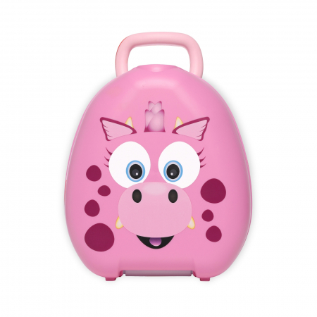 Olite si reductoare WC - Olita portabila cu capac si maner My Carry Potty, Dragon roz
