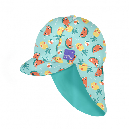 Diversificare si Ingrijire Bebe - Palarie de plaja cu 2 fete, cu protectie UV  SPF 40- 12-24 luni, Punch