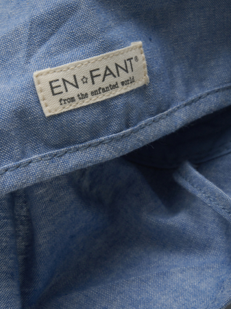 Palarie de vara cu snur, En Fant, 6-12 luni, Faded Denim [1]